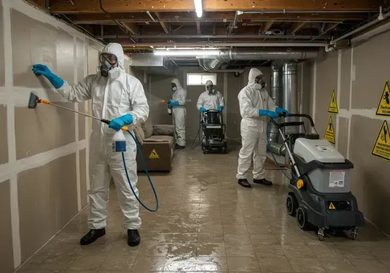 Basement Moisture Removal and Structural Drying process in Rosedale, NY